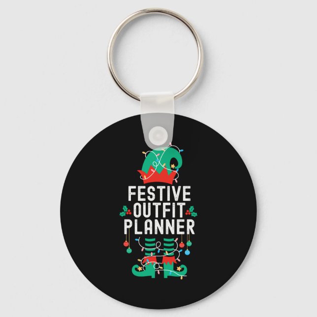 Christmas Elf Office Team Party Family Matching _1 Nyckelring (Framsida)