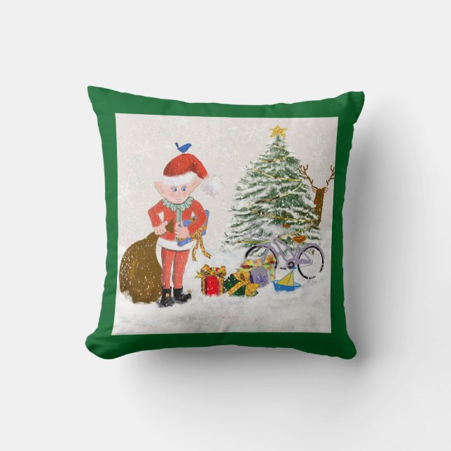 Christmas Elf Pillow Kudde (Framsida)