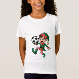Christmas Elf Playing Soccer T Shirt