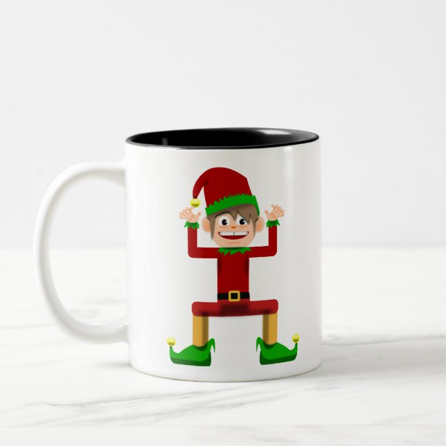 Christmas Elf Två-Tonad Mugg (Vänster)