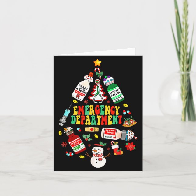 Christmas Emergency Room Er Rn Nurse Department He Kort (Framsida)