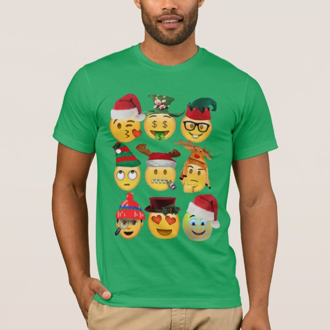 christmas emoji dekoration rolig tröja design (Framsida)