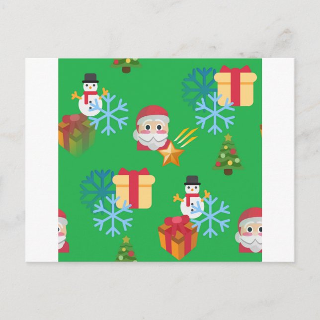 christmas emoji helg vykort (Framsida)
