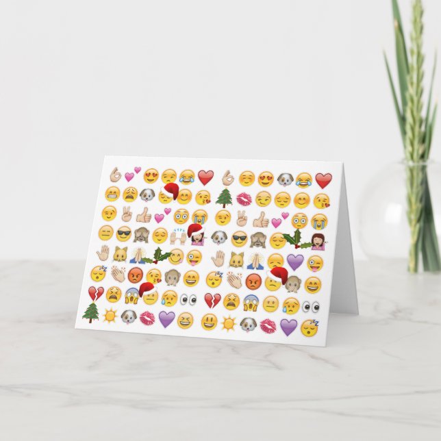 christmas emojis helgkort (Framsida)