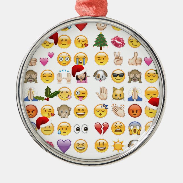 christmas emojis julgransprydnad metall (Framsidan)