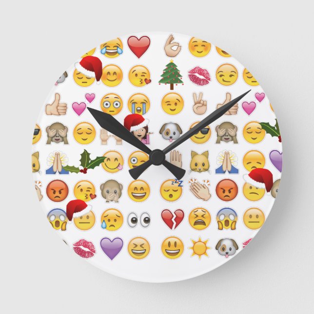 christmas emojis rund klocka (Framsida)