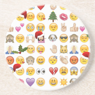 christmas emojis underlägg sandsten