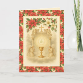 Christmas Eucharistic Adoration with Angels Helgkort