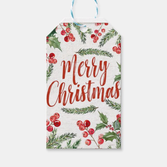 Christmas eve gift tag presentetikett (Framsidan)
