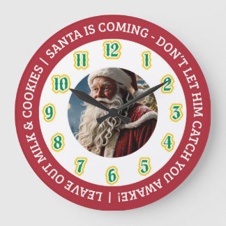 Christmas Eve Santa Clock Stor Klocka