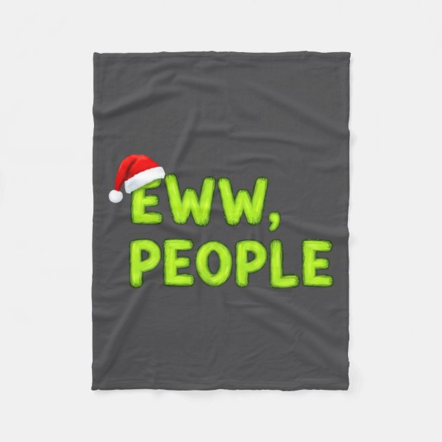 Christmas Eww, People Funny Sarcastic Santa Hat Xm Fleecefilt (Framsidan)
