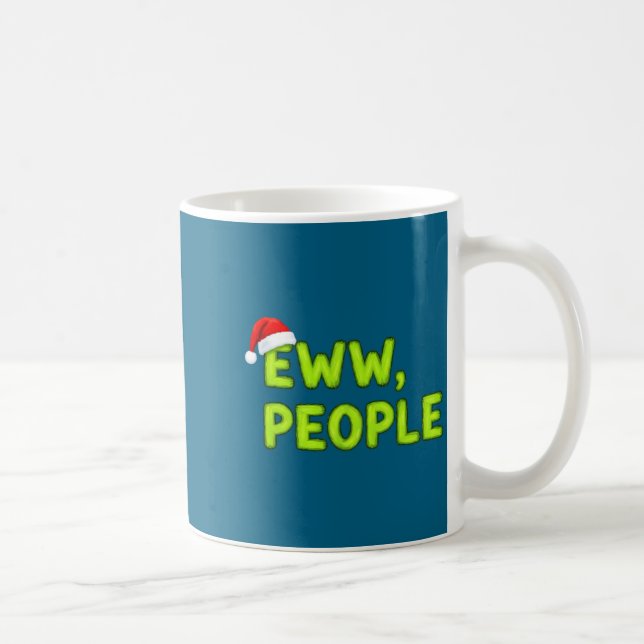 Christmas Eww, People Funny Sarcastic Santa Hat Xm Kaffemugg (Höger)