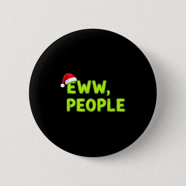 Christmas Eww, People Funny Sarcastic Santa Hat Xm Knapp (Framsida)