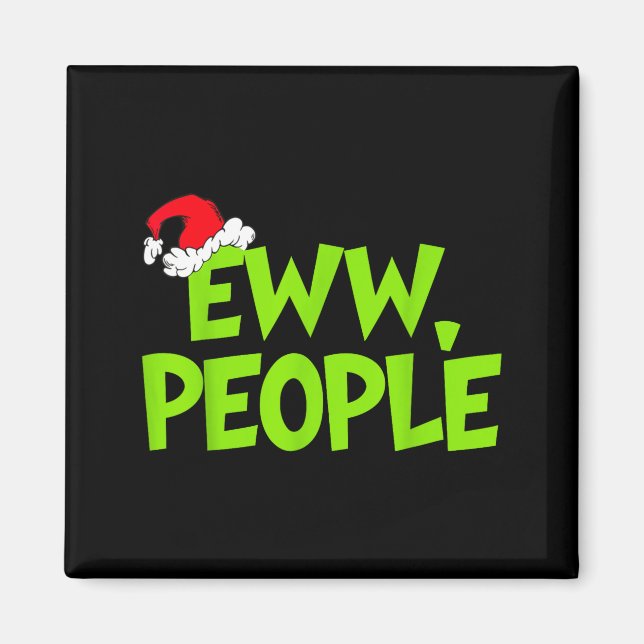 Christmas Eww People Mens Women Funny Santa Hat Gr Magnet (Framsidan)