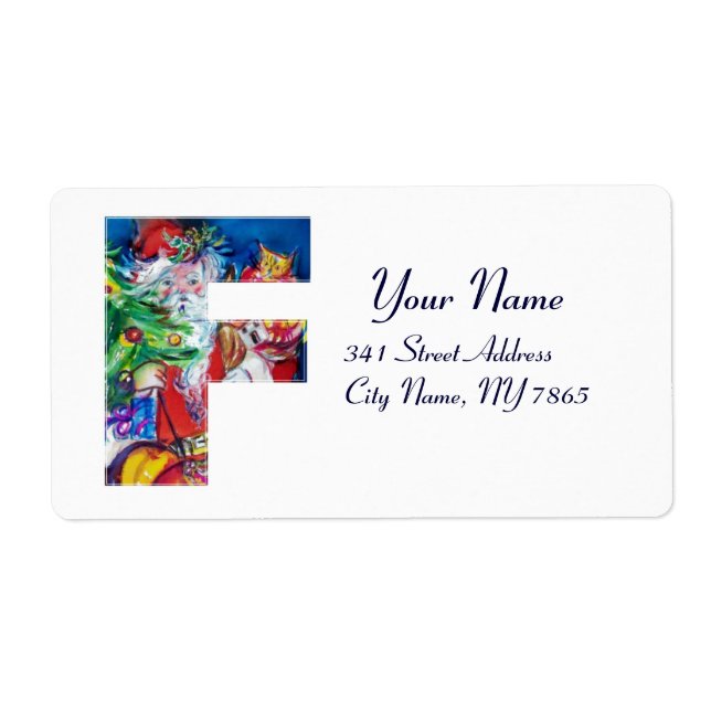 CHRISTMAS F BREV / SANTA MED JULGRAN FRAKTSEDEL (Framsidan)