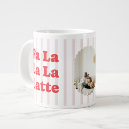 Christmas Fa La La Latte Retro Photo Specialty Mug Jumbo Mugg