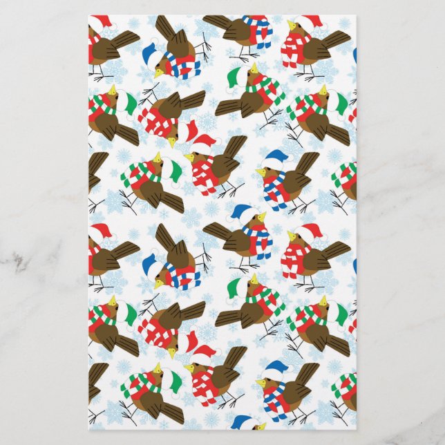 christmas-fågel brevpapper (Framsida)