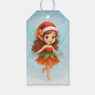 Christmas Fairy ,Cute Winter Fairy Holiday Presentetikett