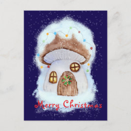 Christmas fairy house helg vykort