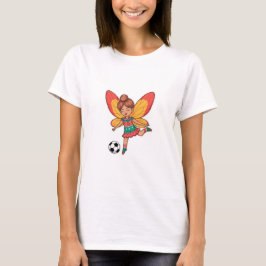 Christmas Fairy Playing Soccer T Shirt