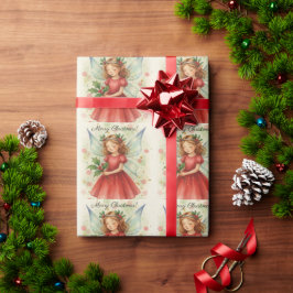 Christmas Fairy Watercolor Art Presentpapper