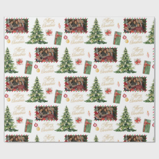 Christmas Family Frame Wrapping Paper Presentpapper