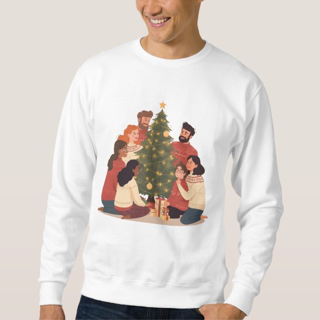 Christmas Family & Friends Cozy Holiday Sweatshirt (Framsida)