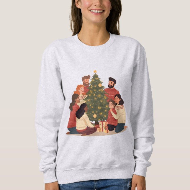 Christmas Family & Friends Cozy Holiday Sweatshirt T Shirt (Framsida)