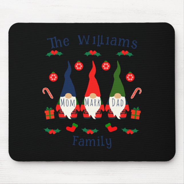 Christmas Family Gnomes Cute And Funny T Shirt  Musmatta (Framsidan)