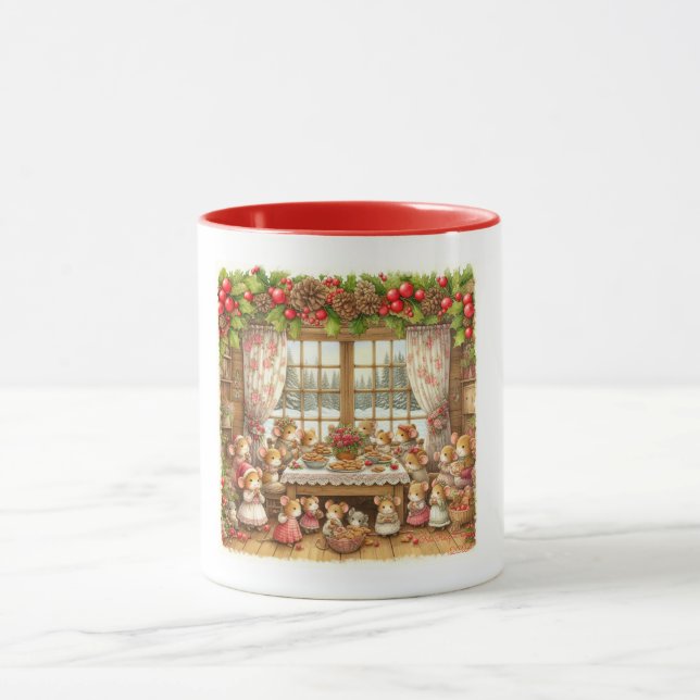Christmas family mouse mugg (Center)