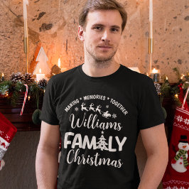 Christmas Family with Name T Shirt