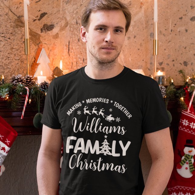 Christmas Family with Name T Shirt (Skapare uppladdad)