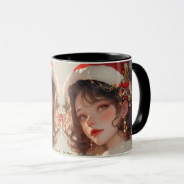 Christmas Fantasy : Holiday Romance Two-Tone Mug Mugg