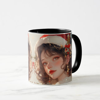 Christmas Fantasy : Holiday Romance Two-Tone Mug Mugg