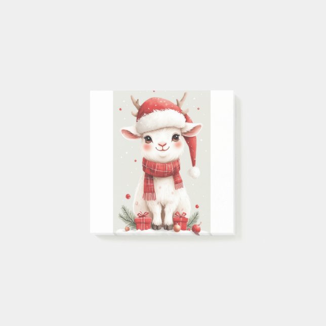 Christmas Farm Animal Cute Goat  Post-it Block (Framsida)