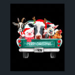 Christmas Farm Animals Truck Santa Hat Family Paja Poster<br><div class="desc">Christmas Farm Animals Truck Santa Hat Family Pajamas Xmas</div>