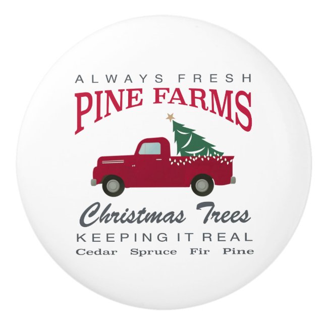 CHRISTMAS FARMHOUSE RED LASTBIL KNOPP (Framsidan)
