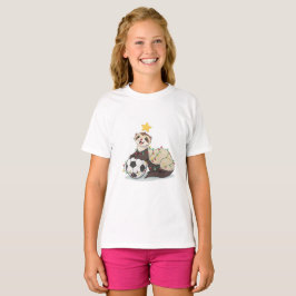 Christmas Ferret with Soccer Ball T Shirt