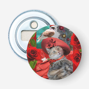 CHRISTMAS FIRANDE AV TRINCESS TATUS CAT FLASKÖPPNARE