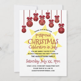 CHRISTMAS FIRANDE I JULY BBQ Party Inbjudningar