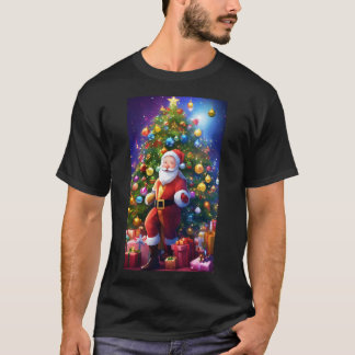 Christmas firande med tomten. t shirt