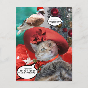 CHRISTMAS FIRANDE of PRINCESS TATUS CAT Vykort