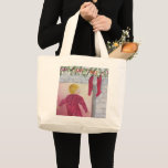 CHRISTMAS  FIREPLACE SECRET SANTA JUMBO TYGKASSE<br><div class="desc">CHRISTMAS FIREPLACE SECRET SANTA BAG ... Ta med dig dina produkter, presenter, överraskningar och mycket mer! .. En underbar gåva för vänner och familj.. CHRISTMAS FIREPLACE med en liten blond pojke i en röd sovare tittar för att se om tomten kommer ner i skorsten med grönklot målas av designern med...</div>