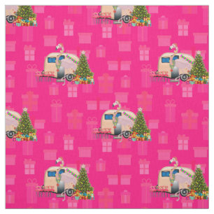 Christmas flamingo-släpfordon tyg