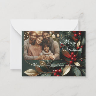 Christmas Flat Greeting Card Anteckningskort