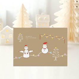 Christmas Flat Holiday Card Julkort