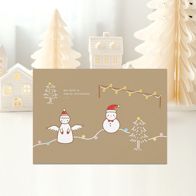 Christmas Flat Holiday Card Julkort (Skapare uppladdad)