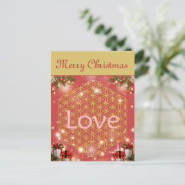 Christmas flower of life gift love  helg vykort