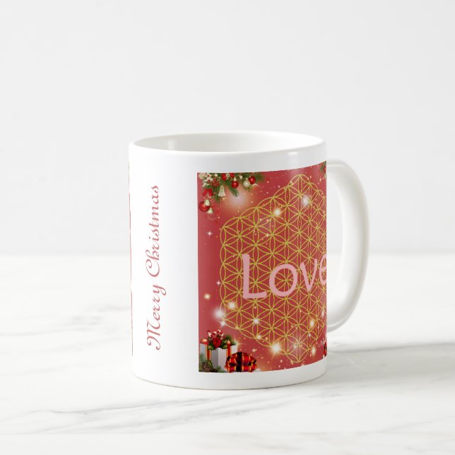 Christmas flower of life gift love  kaffemugg (Framsida höger)