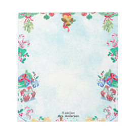 Christmas Flowers and Gift Boxes Notepad Anteckningsblock